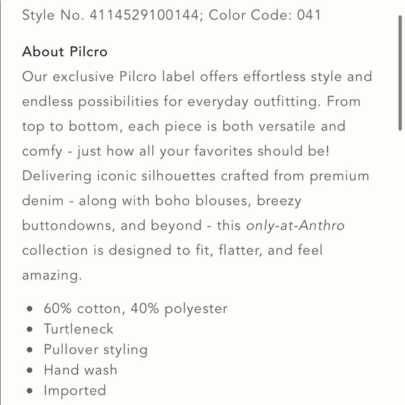 Anthropologie Pilcro Knit Turtleneck Tank- S - Picture 8 of 9